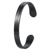 Men's Titanium Steel Cshaped Open Geometric Groove Electroplated Bracelet