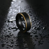 Men's Titanium Steel Electroplated Geometric Ring