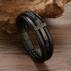 Men's Titanium Steel Fashion Bracelet With Geometric Pattern And Polishing Process