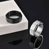 Men's Titanium Steel Geometric Octagonal Nut Rotatable Ring Brushed And Simple Style