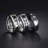 Men's Titanium Steel Geometric Poker Style Dripping Oil Ring