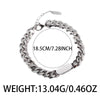 Men's Titanium Steel Geometric Rhombus Link Bracelet With Electroplated Finish Simple Hip Hop Fashion Jewelry