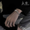 Men's Titanium Steel Geometric Rhombus Link Bracelet With Electroplated Finish Simple Hip Hop Fashion Jewelry
