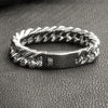 Men's Titanium Steel Geometric Style Double Woven Chain Bracelet Jewelry Polished Vacuum Plated