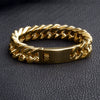 Men's Titanium Steel Geometric Style Double Woven Chain Bracelet Jewelry Polished Vacuum Plated