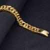 Men's Titanium Steel Geometric Style Double Woven Chain Bracelet Jewelry Polished Vacuum Plated
