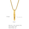Men's Titanium Steel Necklace Hip Hop Style Pearl Chain Electroplated Pendant Jewelry