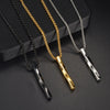 Men's Titanium Steel Necklace Hip Hop Style Pearl Chain Electroplated Pendant Jewelry