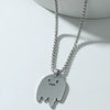 Men's Titanium Steel Necklace With Cartoon Doll Pendant And Electroplating Treatment
