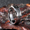 Men's Titanium Steel Ring With Geometric Pattern And Dripping Oil Treatment