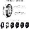 Men's Titanium Steel Rotating Decompression Ring Geometric Black Mysterious Style Electroplated