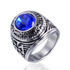 Men's Titanium Steel Signet Ring With Cast Polished Letter And Number Design Unisex Stainless Steel Style Band
