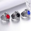 Men's Titanium Steel Signet Ring With Cast Polished Letter And Number Design Unisex Stainless Steel Style Band