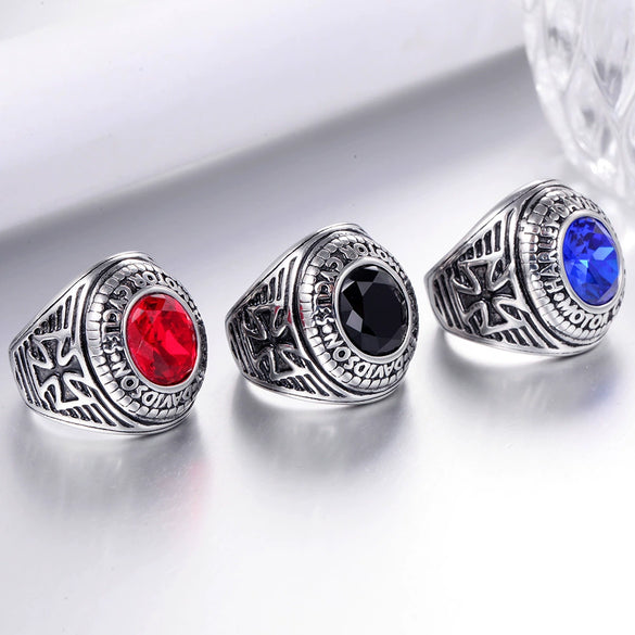 Men's Titanium Steel Signet Ring With Cast Polished Letter And Number Design Unisex Stainless Steel Style Band