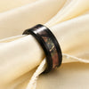 Men's Tungsten Steel Geometric Marble Pattern Ring With Electroplated Finish Simple Elegant Everyday Accessory