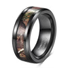 Men's Tungsten Steel Geometric Marble Pattern Ring With Electroplated Finish Simple Elegant Everyday Accessory