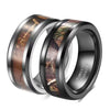 Men's Tungsten Steel Geometric Marble Pattern Ring With Electroplated Finish Simple Elegant Everyday Accessory