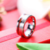 Men's Tungsten Steel Geometric Ring With Wood Grain Black And Gold Finish Polished Minimalist Wholesale Fashion Accessory