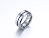 Men's Tungsten Steel Open Bottle Ring Geometric Style Electroplated