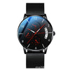 Men's Ultrathin Automatic Mechanical And Quartz Watch Alloy Case Stainless Steel Strap Round Dial Mineral Strengthened Glass Mirror Printed Logo Luminous Waterproof