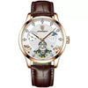 Men's Ultrathin Belt Quartz Waterproof Luminous Watch Alloy Case Leather Strap Stainless Steel Clasp Round Dial