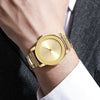 Men's Ultrathin Business Quartz Watch Alloy Case Stainless Steel Buckle Round Dial