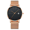 Men's Ultrathin Trendy Quartz Watch Alloy Case Imitation Leather Strap Stainless Steel Clasp Round Dial Leisure Style