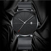 Men's Ultrathin Trendy Quartz Watch Alloy Case Imitation Leather Strap Stainless Steel Clasp Round Dial Leisure Style