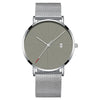 Men's Ultrathin Trendy Quartz Watch Alloy Case Imitation Leather Strap Stainless Steel Clasp Round Dial Leisure Style
