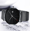 Men's Ultrathin Trendy Quartz Watch Alloy Case Imitation Leather Strap Stainless Steel Clasp Round Dial Leisure Style