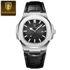 Men's Ultrathin Waterproof Luminous Quartz Watch Alloy Case Genuine Leather Strap Square Dial Stainless Steel Buckle Leisure Style
