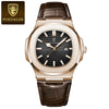 Men's Ultrathin Waterproof Luminous Quartz Watch Alloy Case Genuine Leather Strap Square Dial Stainless Steel Buckle Leisure Style