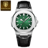 Men's Ultrathin Waterproof Luminous Quartz Watch Alloy Case Genuine Leather Strap Square Dial Stainless Steel Buckle Leisure Style