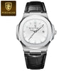 Men's Ultrathin Waterproof Luminous Quartz Watch Alloy Case Genuine Leather Strap Square Dial Stainless Steel Buckle Leisure Style