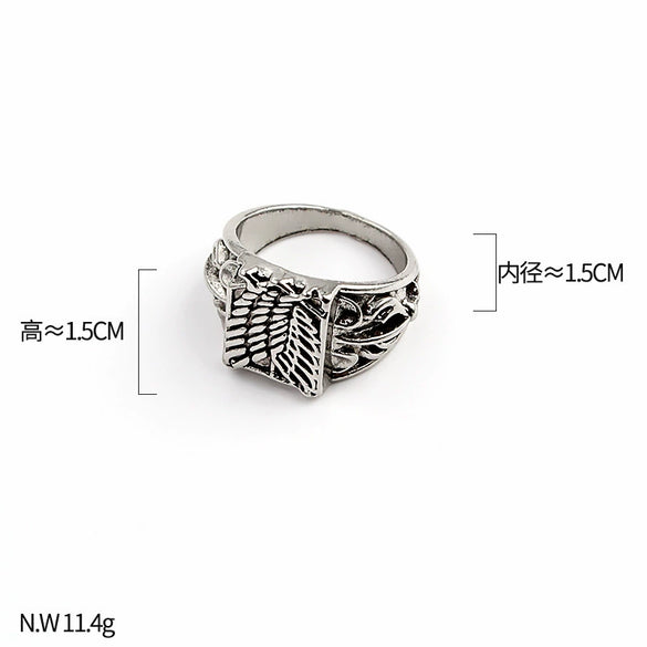 Men's Unisex Cartoon Character Ring In Zinc Alloy With Electroplated Finish Hip Hop Fashion Jewelry