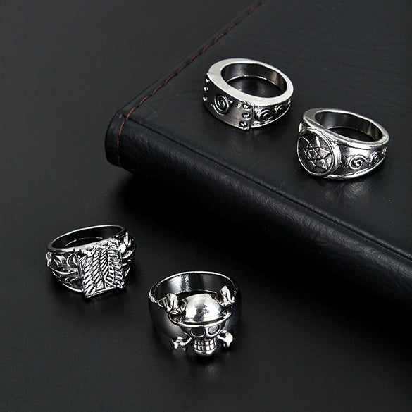 Men's Unisex Cartoon Character Ring In Zinc Alloy With Electroplated Finish Hip Hop Fashion Jewelry