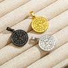 Men's Viking Nordic Style Stainless Steel Metallic Compass Pendant Necklace With Dripping Oil Design