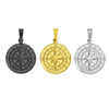 Men's Viking Nordic Style Stainless Steel Metallic Compass Pendant Necklace With Dripping Oil Design