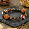 Men's Vintage Handmade Geometric Wooden Beads Alloy Bracelet Jewelry