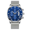 Men's Watch Alloy Case Stainless Steel Strap Round Dial Business Style
