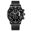 Men's Watch Alloy Case Stainless Steel Strap Round Dial Business Style