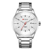 Men's Watch Alloy Case Stainless Steel Strap Round Dial Fashion Simple Trend