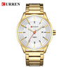 Men's Watch Alloy Case Stainless Steel Strap Round Dial Fashion Simple Trend