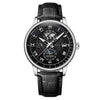 Men's Watch And Belt Set Alloy Case Imitation Leather Strap Round Dial Business Style