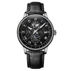Men's Watch And Belt Set Alloy Case Imitation Leather Strap Round Dial Business Style