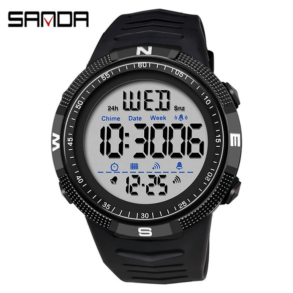 Men's Watch Resin Case Rubber Strap Round Dial Fashion Trendy Luminous Waterproof