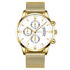 Men's Watch Stainless Steel Mesh Belt Alloy Case Round Dial Fashion Style