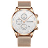 Men's Watch Stainless Steel Metal Milan Belt Mesh Belt Roman Pattern Round Dial Leisure Style