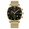 Men's Watch Stainless Steel Metal Milan Belt Mesh Belt Roman Pattern Round Dial Leisure Style