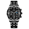 Men's Watches Metal Stainless Steel Round Business Fashion Waterproof With Calendar